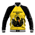 Custom Western Australia Bowls Baseball Jacket Go Champions WA Black Swan - Aussie Hoodie
