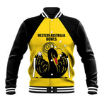 Custom Western Australia Bowls Baseball Jacket Go Champions WA Black Swan - Aussie Hoodie