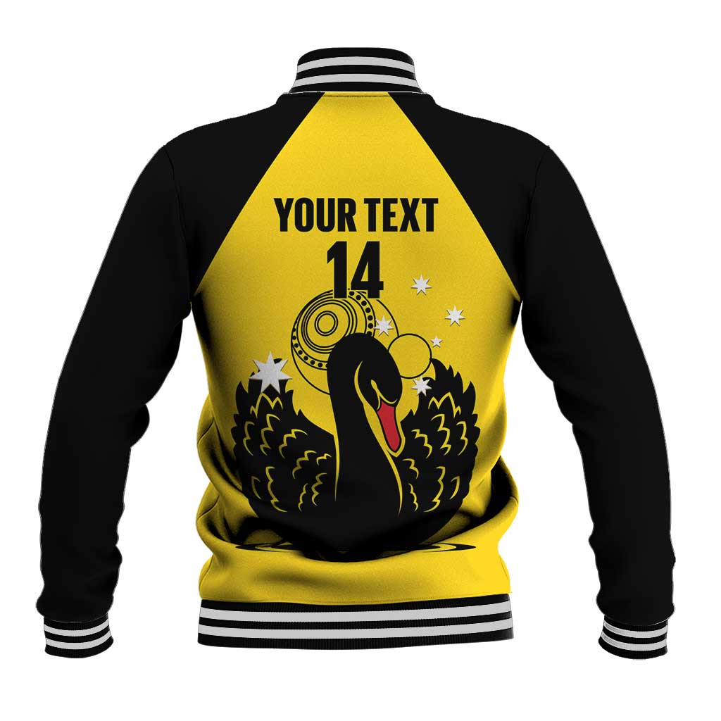 Custom Western Australia Bowls Baseball Jacket Go Champions WA Black Swan - Aussie Hoodie