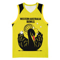 Custom Western Australia Bowls Basketball Jersey Go Champions WA Black Swan - Aussie Hoodie