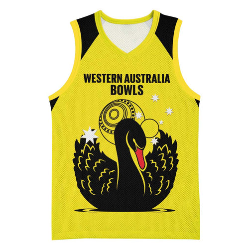 Custom Western Australia Bowls Basketball Jersey Go Champions WA Black Swan - Aussie Hoodie
