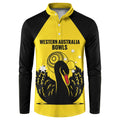 Custom Western Australia Bowls Button Sweatshirt Go Champions WA Black Swan - Aussie Hoodie