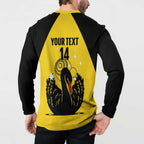Custom Western Australia Bowls Button Sweatshirt Go Champions WA Black Swan - Aussie Hoodie