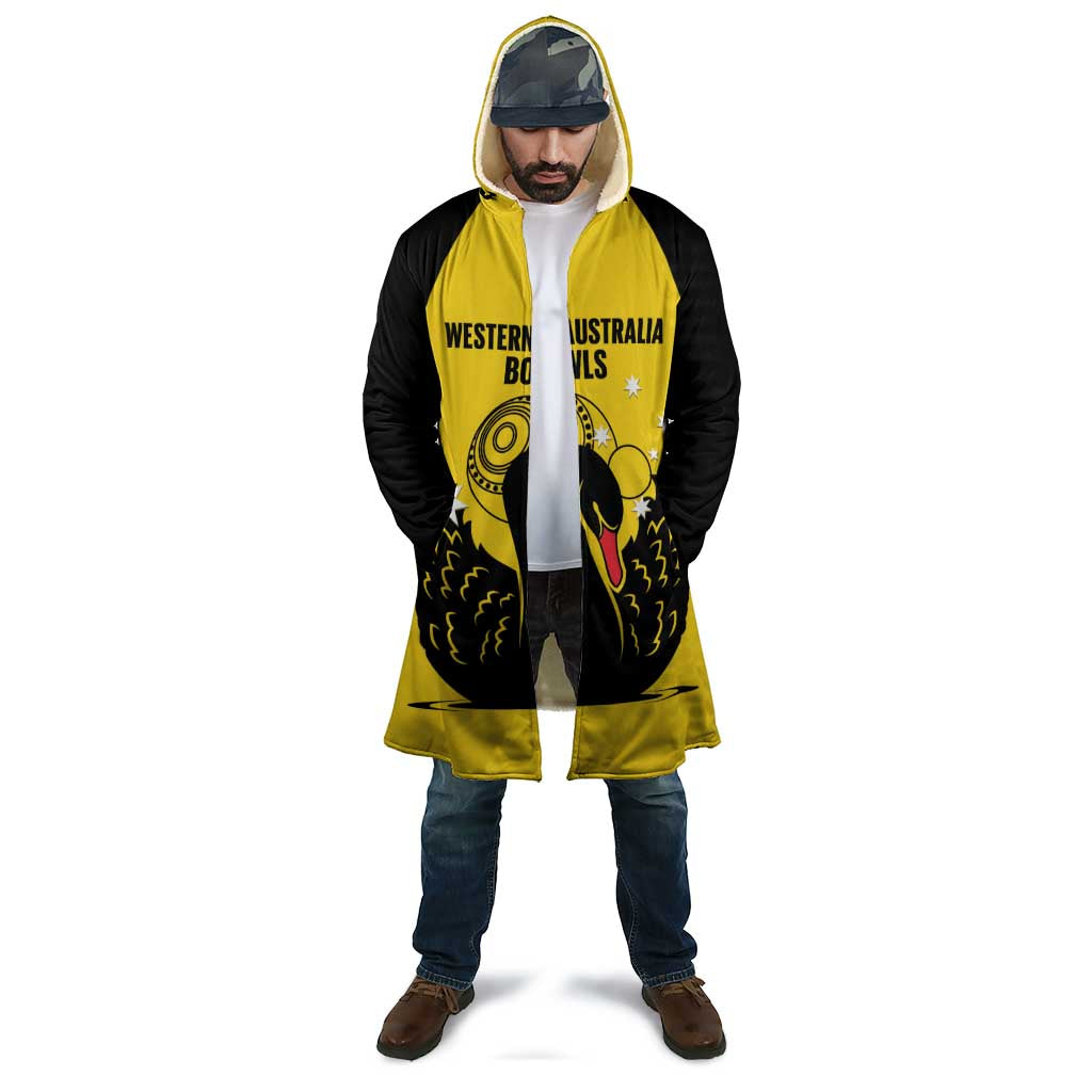 Custom Western Australia Bowls Cloak Go Champions WA Black Swan - Aussie Hoodie