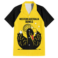 Custom Western Australia Bowls Hawaiian Shirt Go Champions WA Black Swan - Aussie Hoodie
