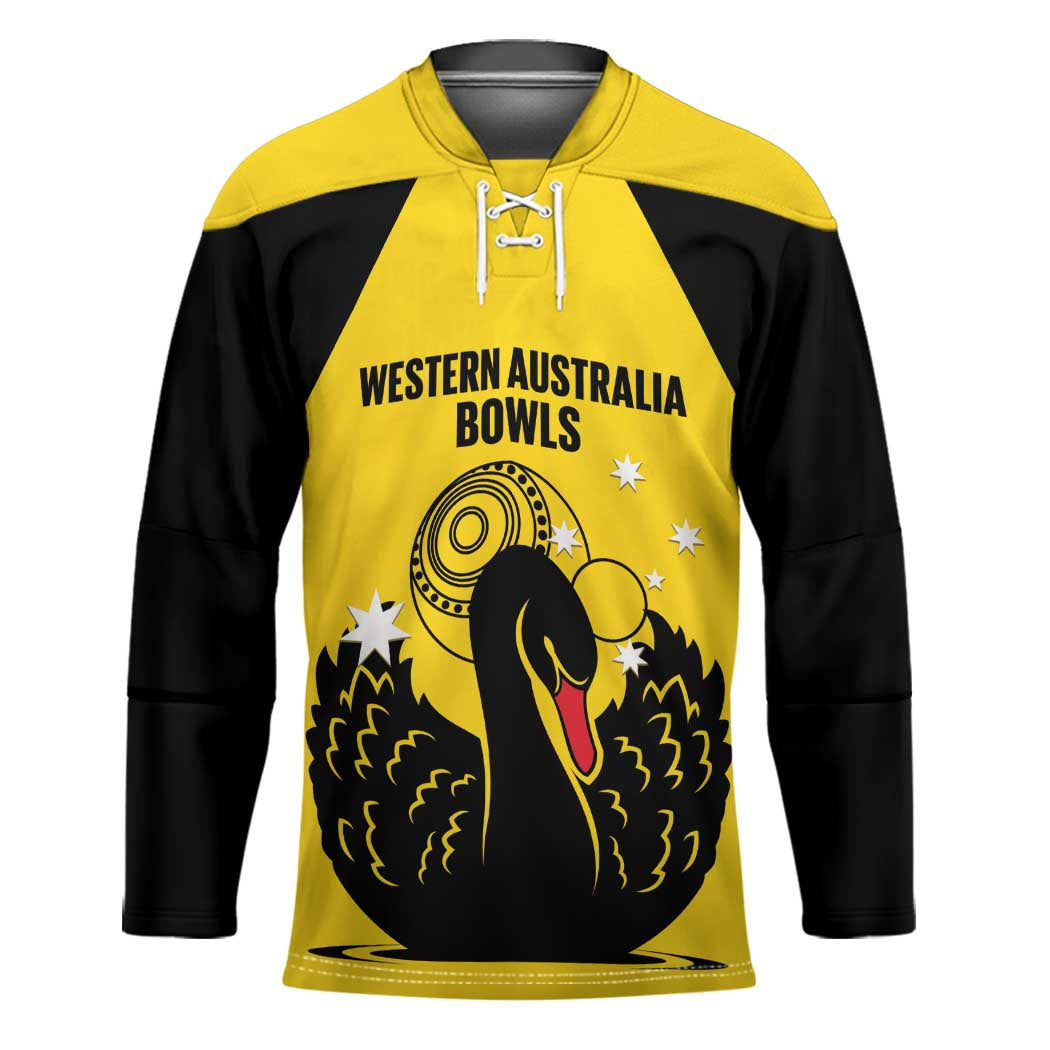 Custom Western Australia Bowls Hockey Jersey Go Champions WA Black Swan - Aussie Hoodie
