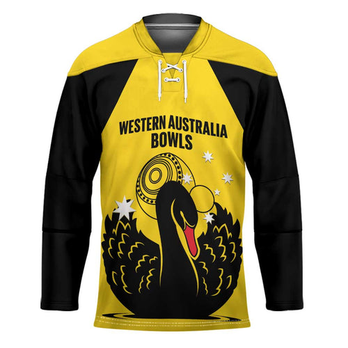 Custom Western Australia Bowls Hockey Jersey Go Champions WA Black Swan - Aussie Hoodie