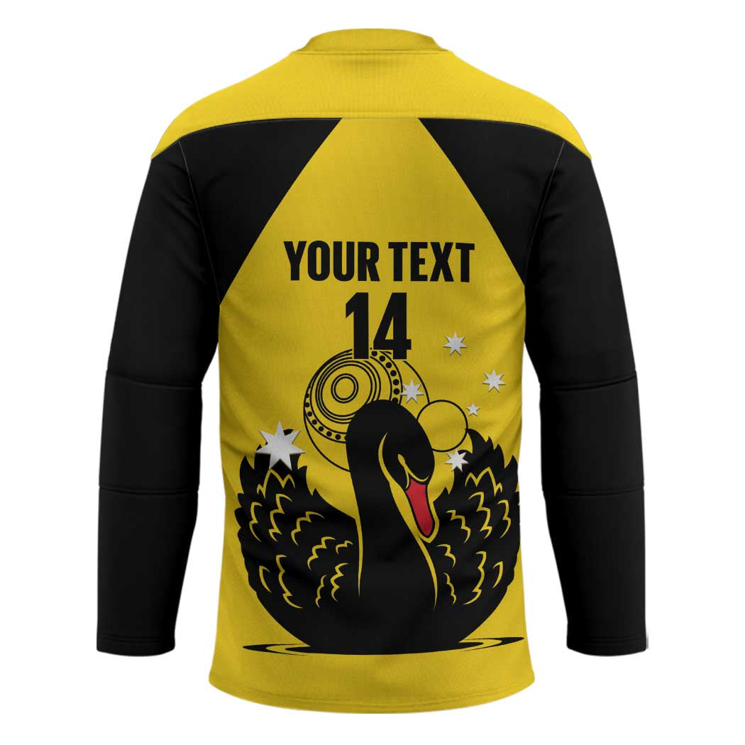 Custom Western Australia Bowls Hockey Jersey Go Champions WA Black Swan - Aussie Hoodie