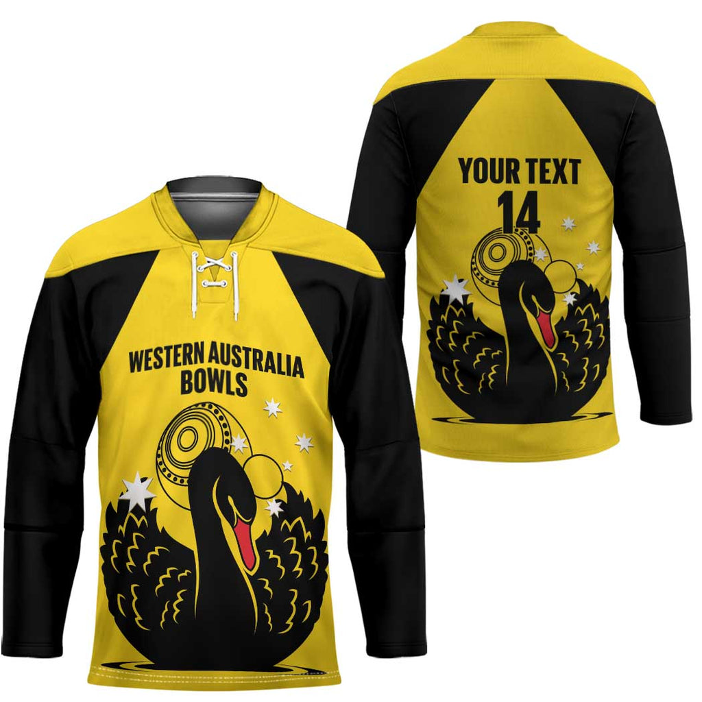 Custom Western Australia Bowls Hockey Jersey Go Champions WA Black Swan - Aussie Hoodie