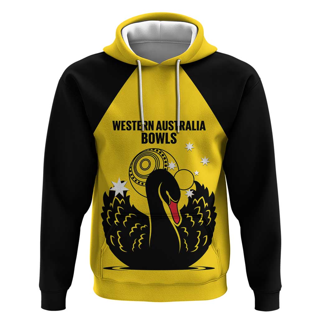 Custom Western Australia Bowls Hoodie Go Champions WA Black Swan - Aussie Hoodie