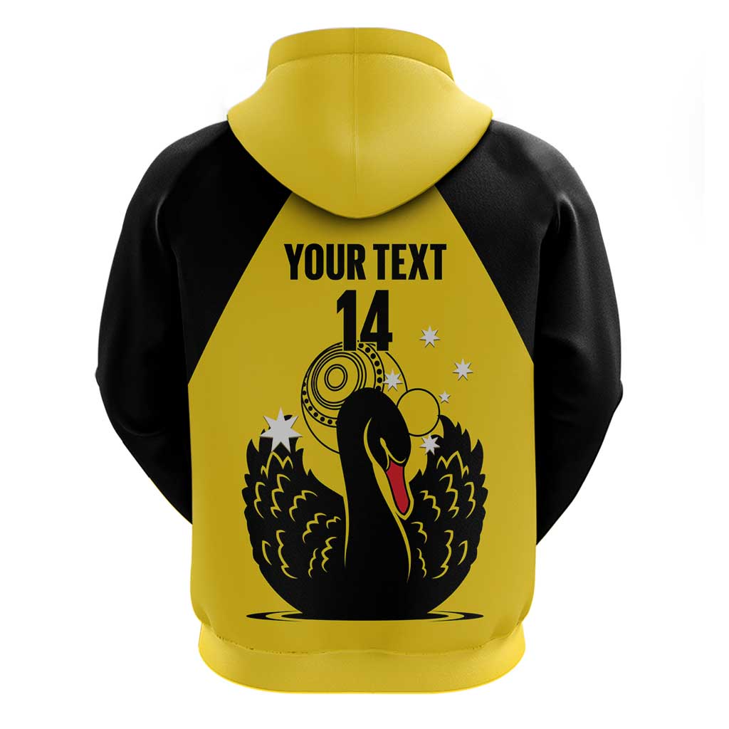 Custom Western Australia Bowls Hoodie Go Champions WA Black Swan - Aussie Hoodie