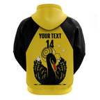 Custom Western Australia Bowls Hoodie Go Champions WA Black Swan - Aussie Hoodie