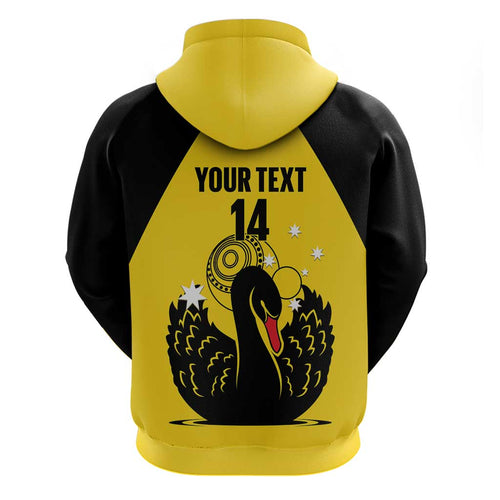 Custom Western Australia Bowls Hoodie Go Champions WA Black Swan - Aussie Hoodie