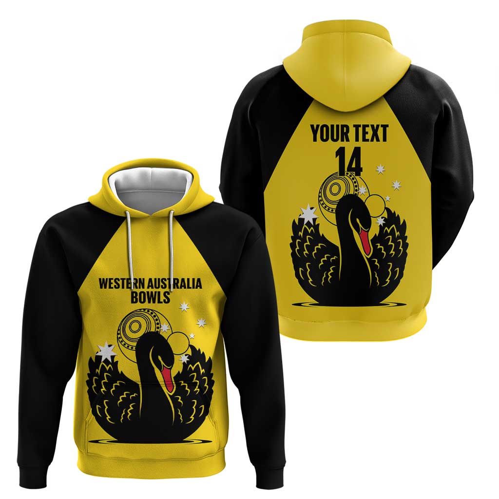 Custom Western Australia Bowls Hoodie Go Champions WA Black Swan - Aussie Hoodie