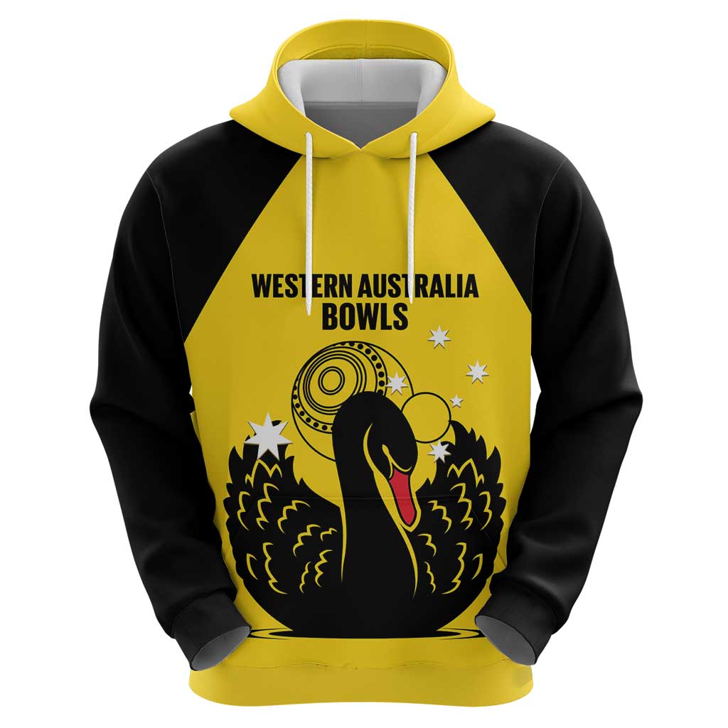 Custom Western Australia Bowls Hoodie Go Champions WA Black Swan - Aussie Hoodie