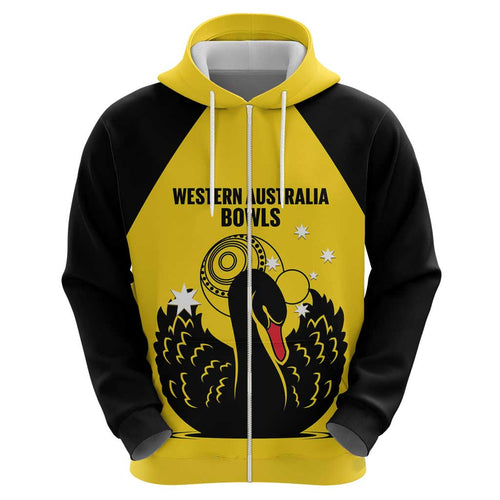 Custom Western Australia Bowls Hoodie Go Champions WA Black Swan - Aussie Hoodie
