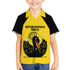 Custom Western Australia Bowls Kid Hawaiian Shirt Go Champions WA Black Swan - Aussie Hoodie