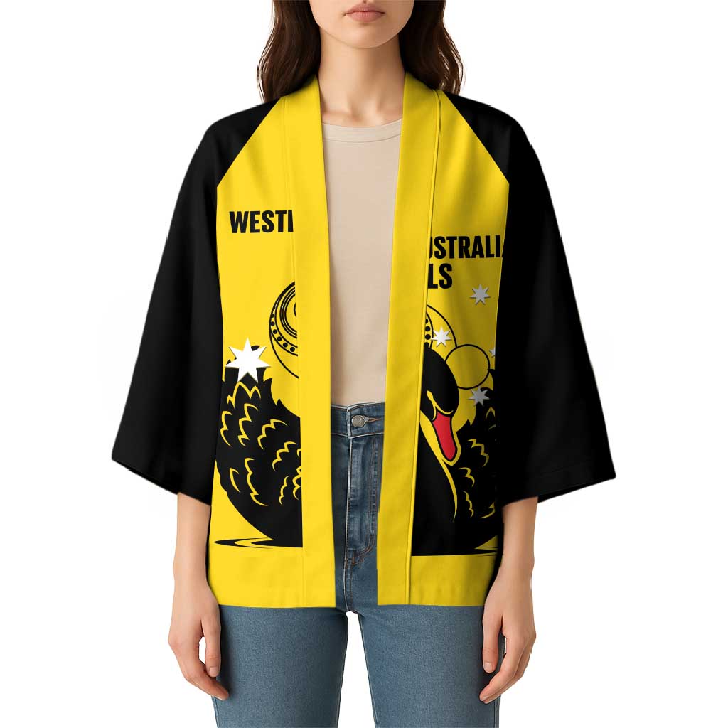 Custom Western Australia Bowls Kimono Go Champions WA Black Swan - Aussie Hoodie