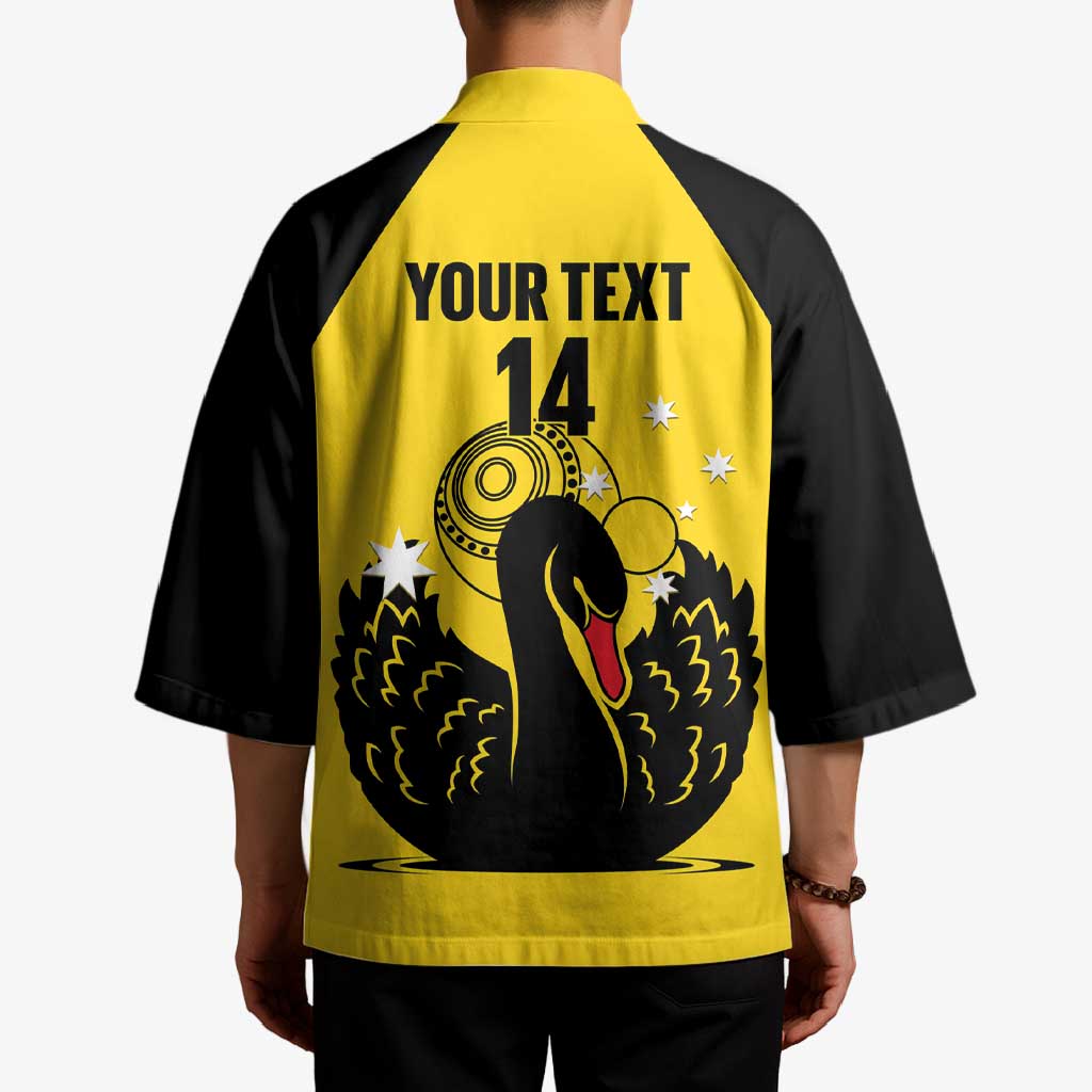 Custom Western Australia Bowls Kimono Go Champions WA Black Swan - Aussie Hoodie