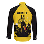 Custom Western Australia Bowls Long Sleeve Button Shirt Go Champions WA Black Swan - Aussie Hoodie