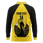 Custom Western Australia Bowls Long Sleeve Polo Shirt Go Champions WA Black Swan - Aussie Hoodie