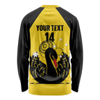 Custom Western Australia Bowls Long Sleeve Shirt Go Champions WA Black Swan - Aussie Hoodie