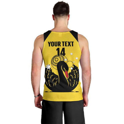 Custom Western Australia Bowls Men Tank Top Go Champions WA Black Swan - Aussie Hoodie