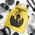 Custom Western Australia Bowls Men Tank Top Go Champions WA Black Swan - Aussie Hoodie