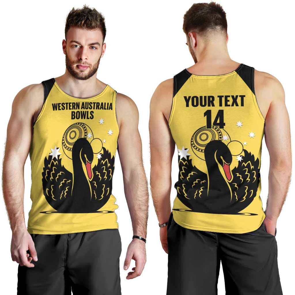 Custom Western Australia Bowls Men Tank Top Go Champions WA Black Swan - Aussie Hoodie