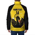 Custom Western Australia Bowls Padded Jacket Go Champions WA Black Swan - Aussie Hoodie