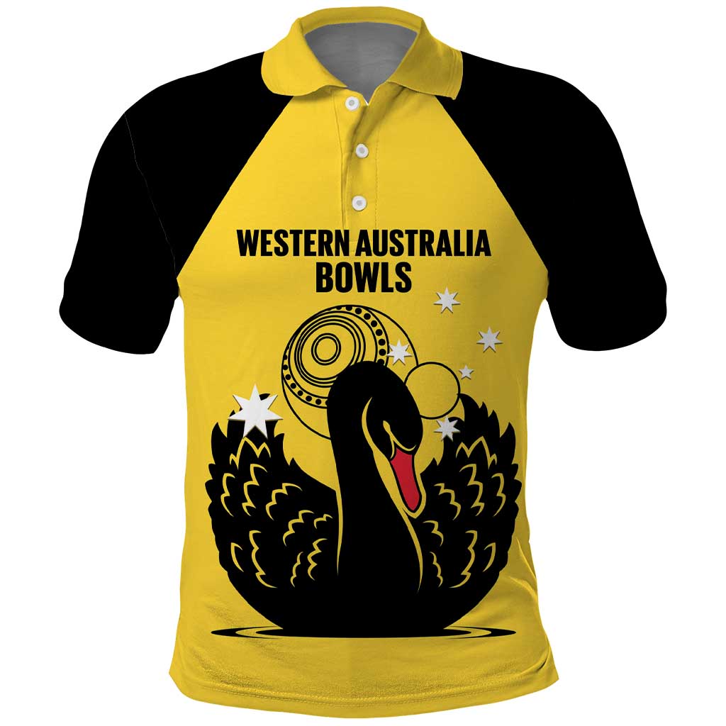 Custom Western Australia Bowls Polo Shirt Go Champions WA Black Swan - Aussie Hoodie
