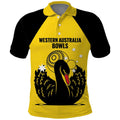 Custom Western Australia Bowls Polo Shirt Go Champions WA Black Swan - Aussie Hoodie