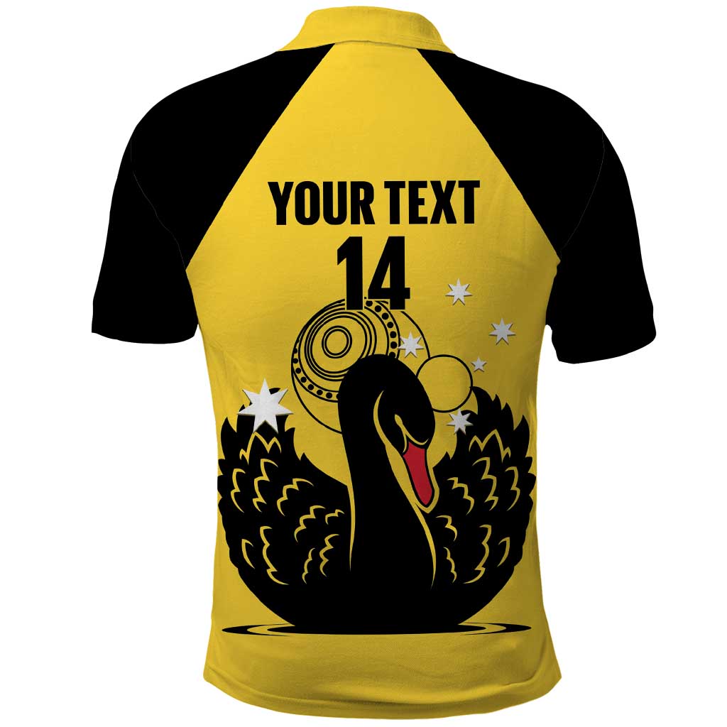 Custom Western Australia Bowls Polo Shirt Go Champions WA Black Swan - Aussie Hoodie