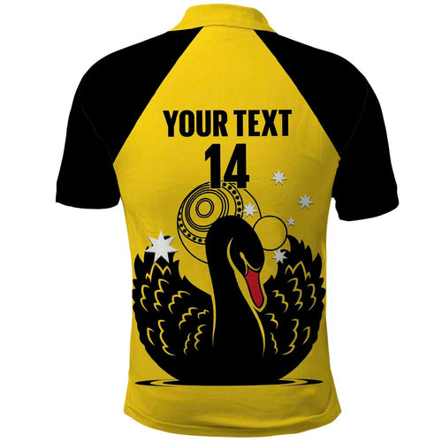 Custom Western Australia Bowls Polo Shirt Go Champions WA Black Swan - Aussie Hoodie