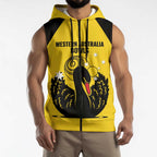 Custom Western Australia Bowls Sleeveless Zip Hoodie Go Champions WA Black Swan LT14