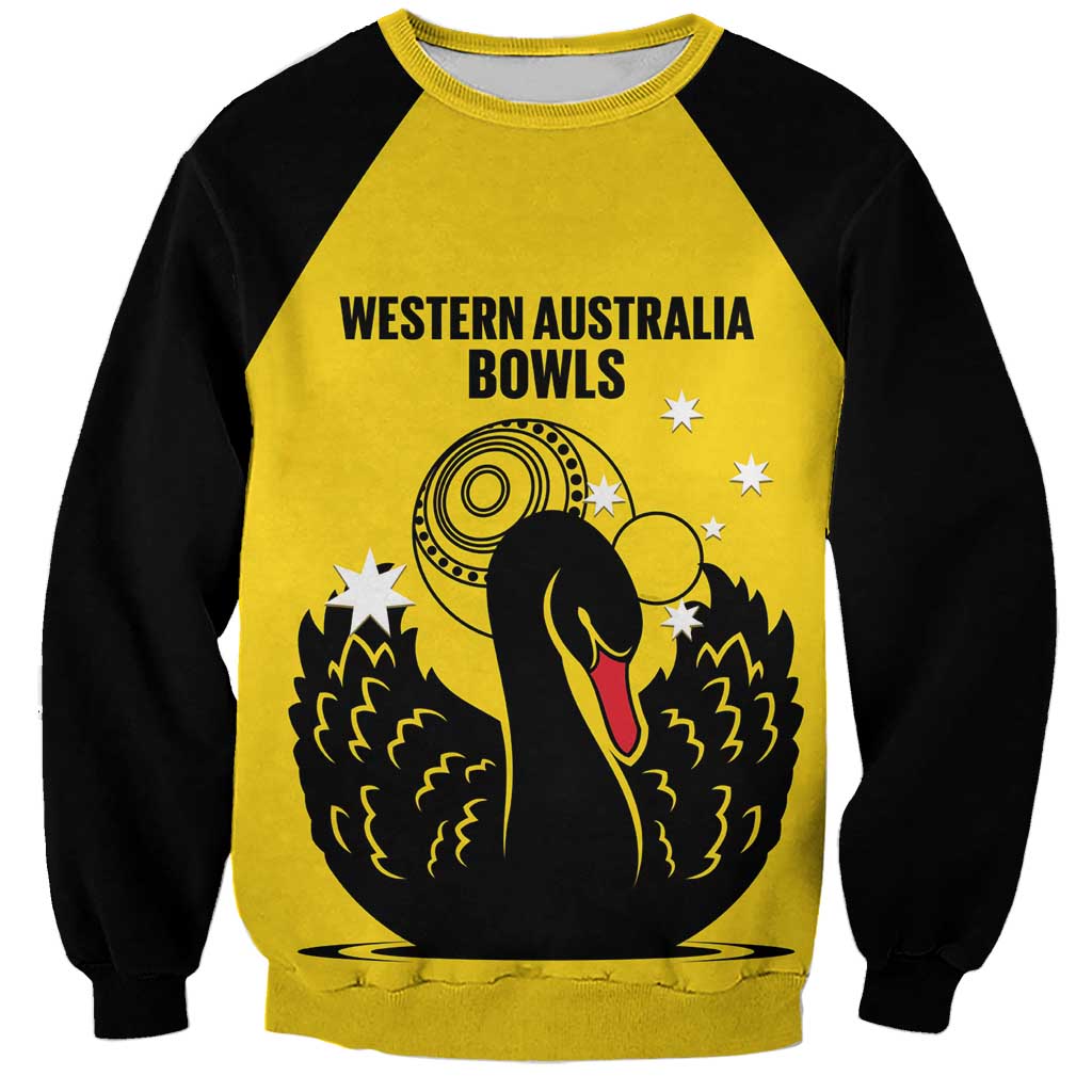 Custom Western Australia Bowls Sweatshirt Go Champions WA Black Swan - Aussie Hoodie