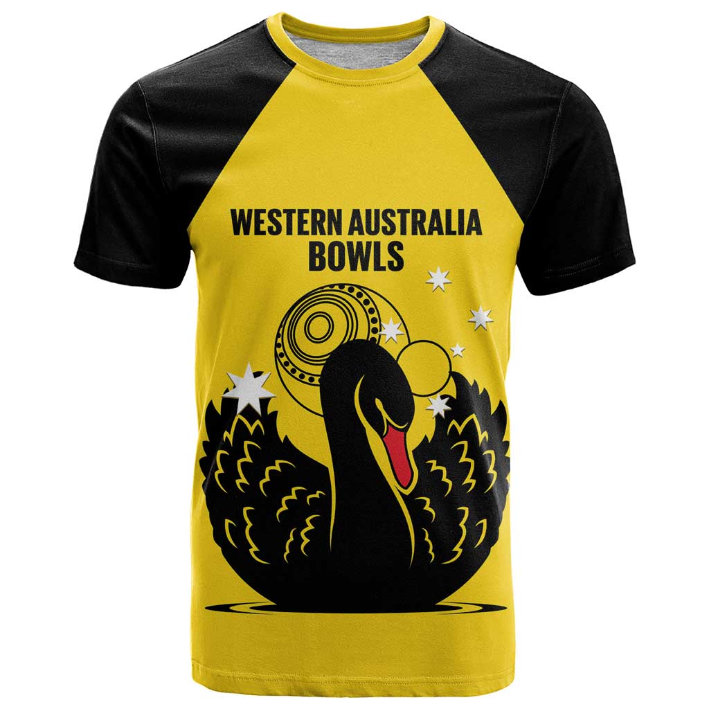Custom Western Australia Bowls T Shirt Go Champions WA Black Swan - Aussie Hoodie