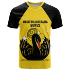 Custom Western Australia Bowls T Shirt Go Champions WA Black Swan - Aussie Hoodie