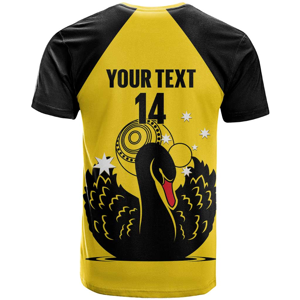 Custom Western Australia Bowls T Shirt Go Champions WA Black Swan - Aussie Hoodie