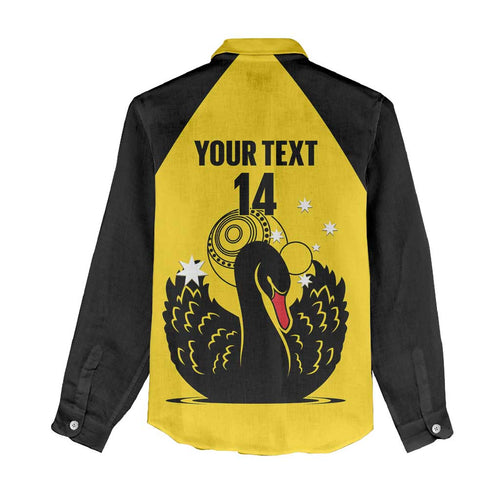 Custom Western Australia Bowls Women Casual Shirt Go Champions WA Black Swan - Aussie Hoodie