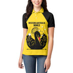 Custom Western Australia Bowls Women Polo Shirt Go Champions WA Black Swan - Aussie Hoodie