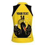 Custom Western Australia Bowls Women Sleeveless Polo Shirt Go Champions WA Black Swan - Aussie Hoodie