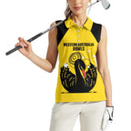 Custom Western Australia Bowls Women Sleeveless Polo Shirt Go Champions WA Black Swan - Aussie Hoodie