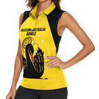 Custom Western Australia Bowls Women Sleeveless Polo Shirt Go Champions WA Black Swan - Aussie Hoodie