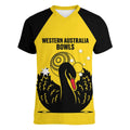 Custom Western Australia Bowls Women V-Neck T-Shirt Go Champions WA Black Swan - Aussie Hoodie