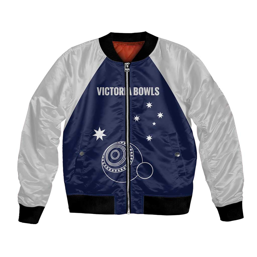 Custom Victoria Bowls Australia Bomber Jacket Go Champions Garden State - Aussie Hoodie
