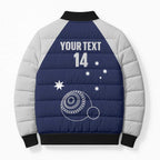 Custom Victoria Bowls Australia Bomber Puffer Jacket Go Champions Garden State - Aussie Hoodie