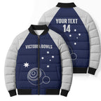 Custom Victoria Bowls Australia Bomber Puffer Jacket Go Champions Garden State - Aussie Hoodie