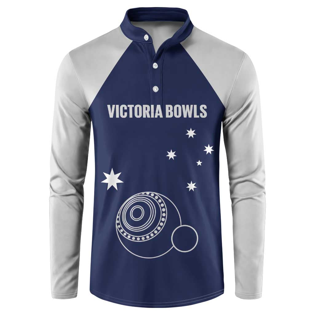 Custom Victoria Bowls Australia Button Sweatshirt Go Champions Garden State - Aussie Hoodie