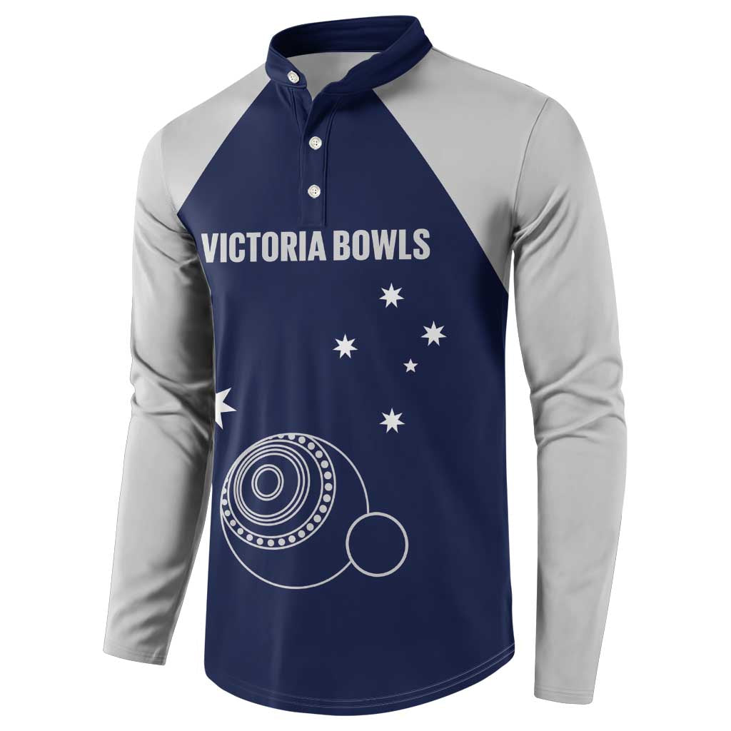Custom Victoria Bowls Australia Button Sweatshirt Go Champions Garden State - Aussie Hoodie